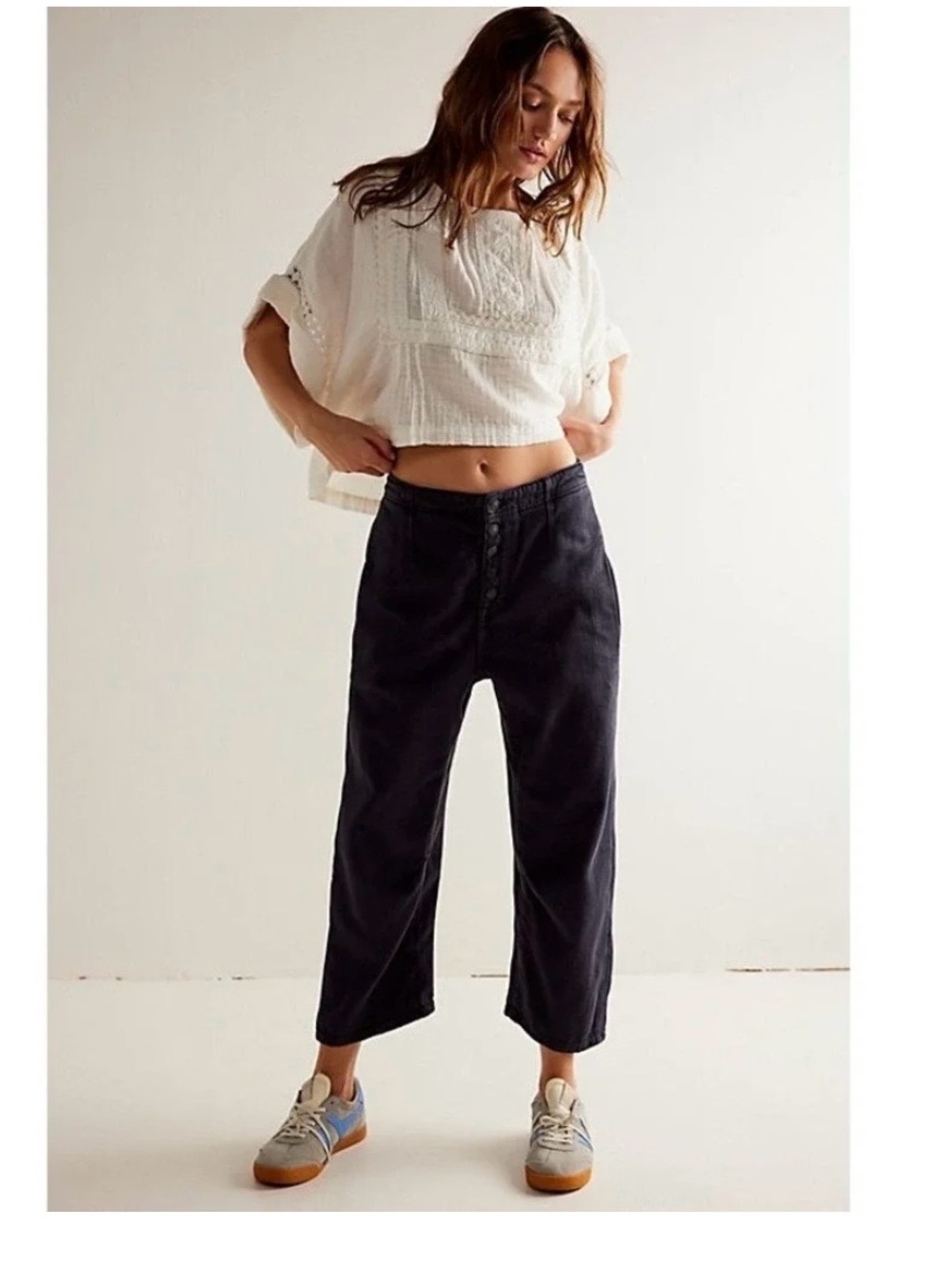 Free People Osaka barrel jeans in black